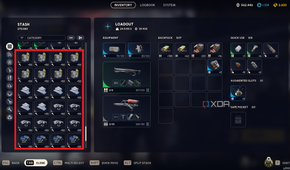 Stash with resources in Arc Raiders.