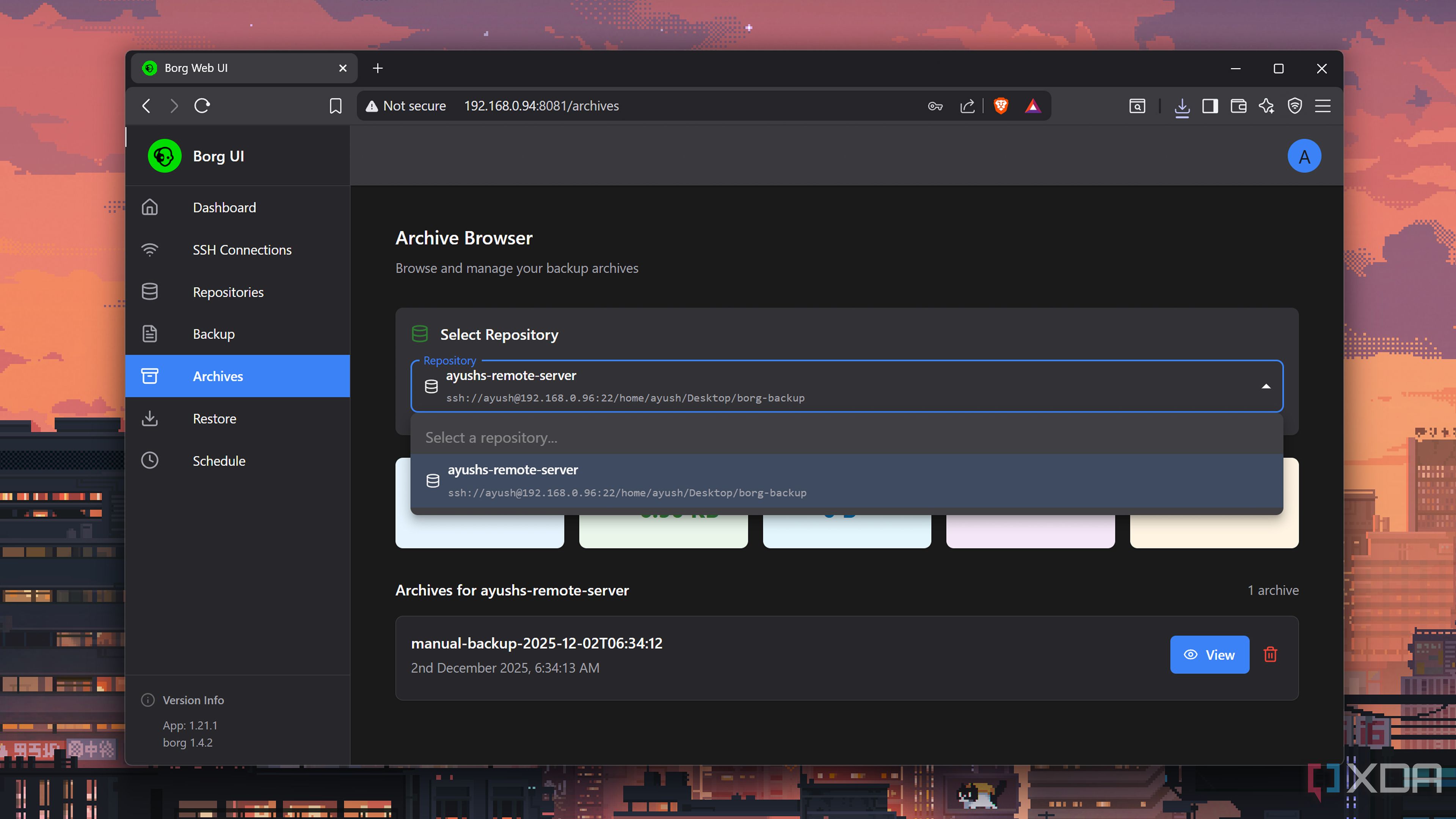 BorgBackup is great, but this self-hosted web UI makes it the best ...