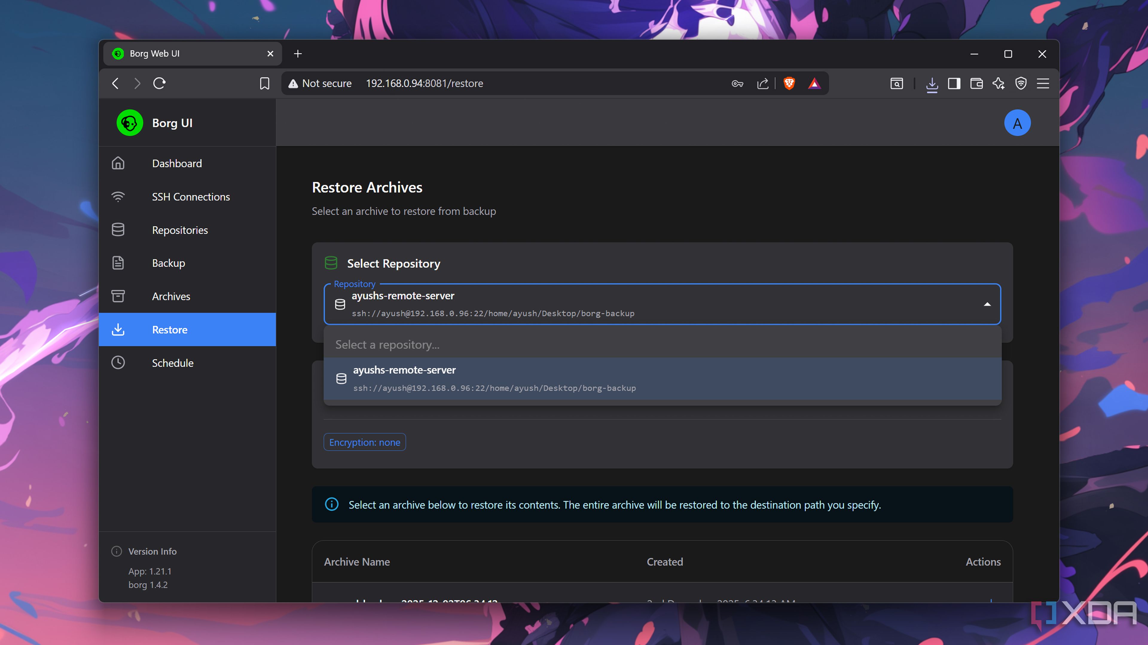 BorgBackup is great, but this self-hosted web UI makes it the best ...