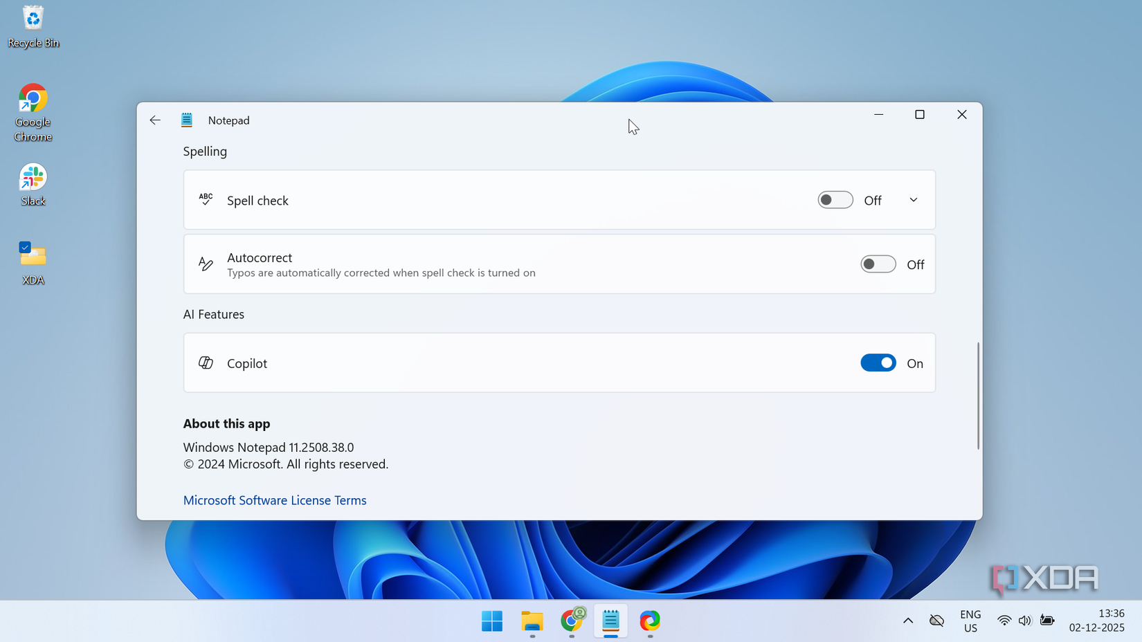 Notepad Check Off Notepad's spellcheck needs a major overhaul