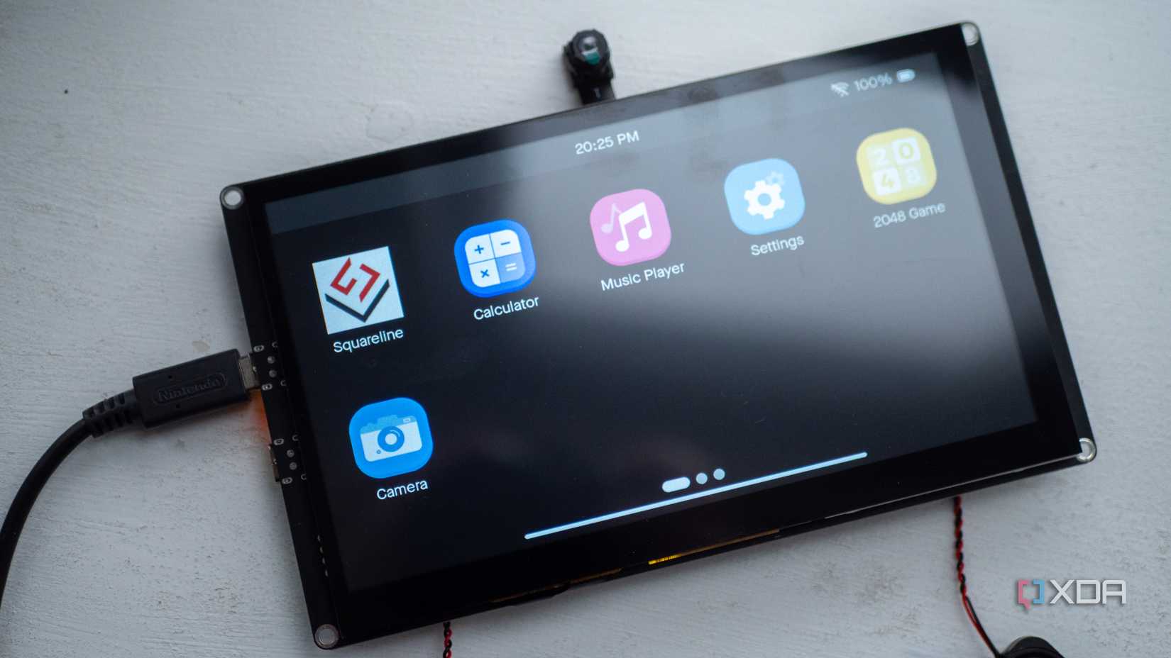Elecrow CrowPanel Advance ESP32-P4 Showing ESP Brookesia Phone Launcher