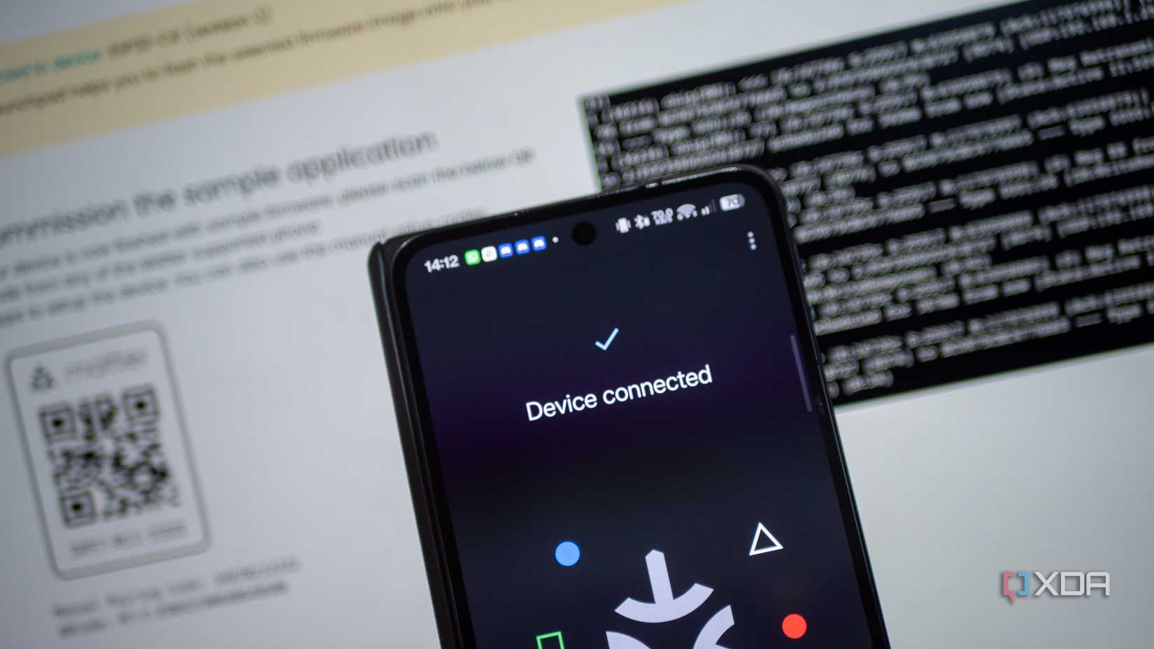 Pantalla ESP32 C6 Dispositivo conectado cuando se ejecuta Matter