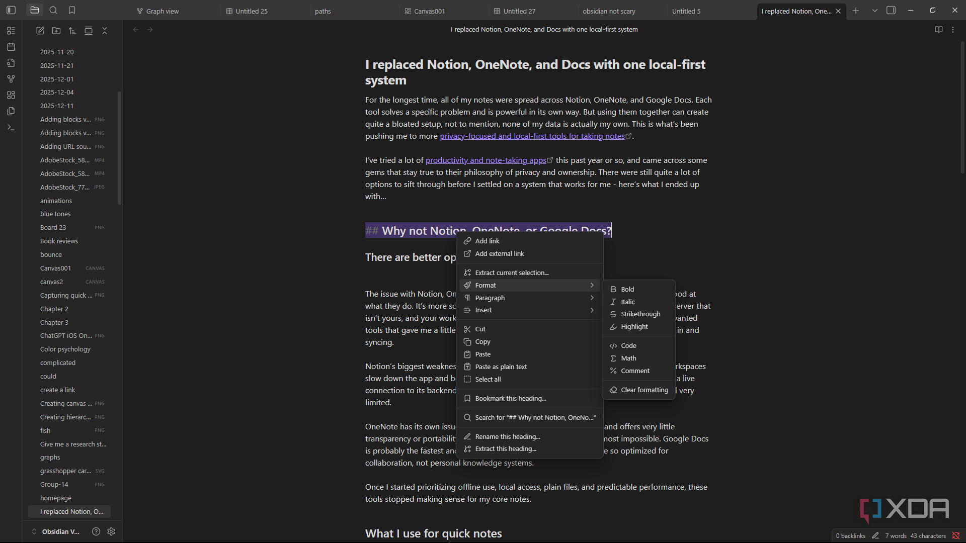 I replaced Notion, OneNote, and Docs with one local-first system
