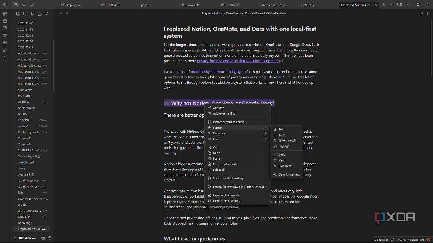 Onenote Headsers I replaced Notion, OneNote, and Docs with one local-first system