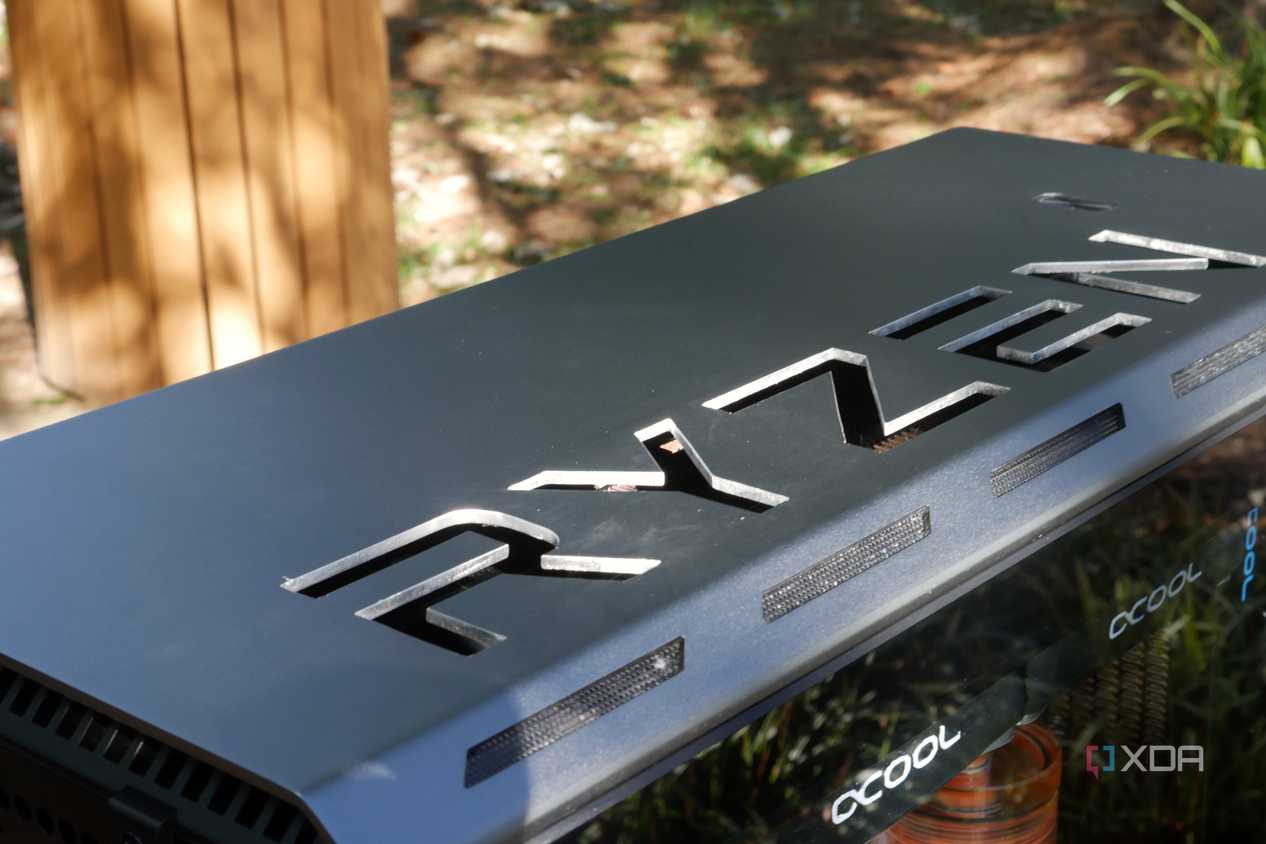 custom watercooling build showing customized case panel