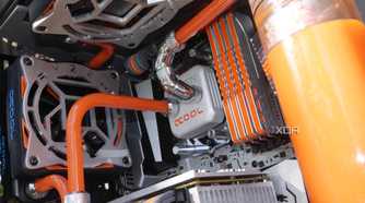 inside of custom watercooling build