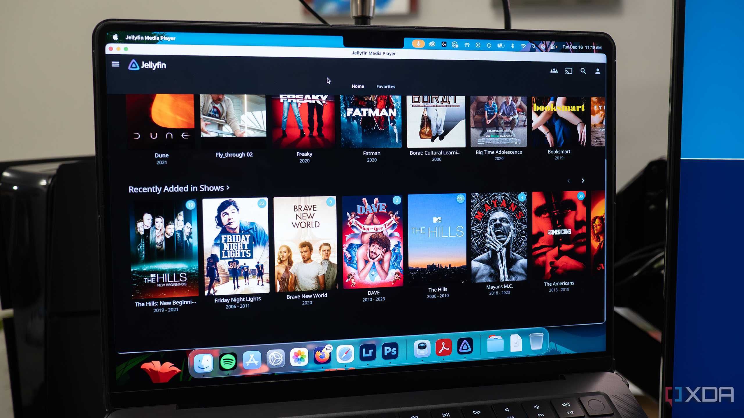 The Jellyfin Desktop 2.0 app on a MacBook Pro