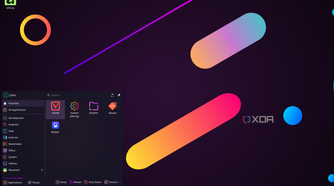 Screenshot of the application launcher in KDE Plasma