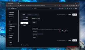 Choosing the UI defined option in Komodo