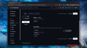 Choosing the UI defined option in Komodo