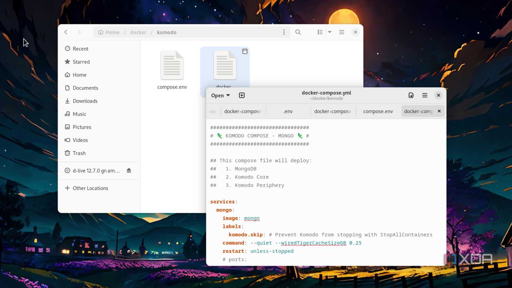 Chỉnh sửa file Docker Compose cho Komodo