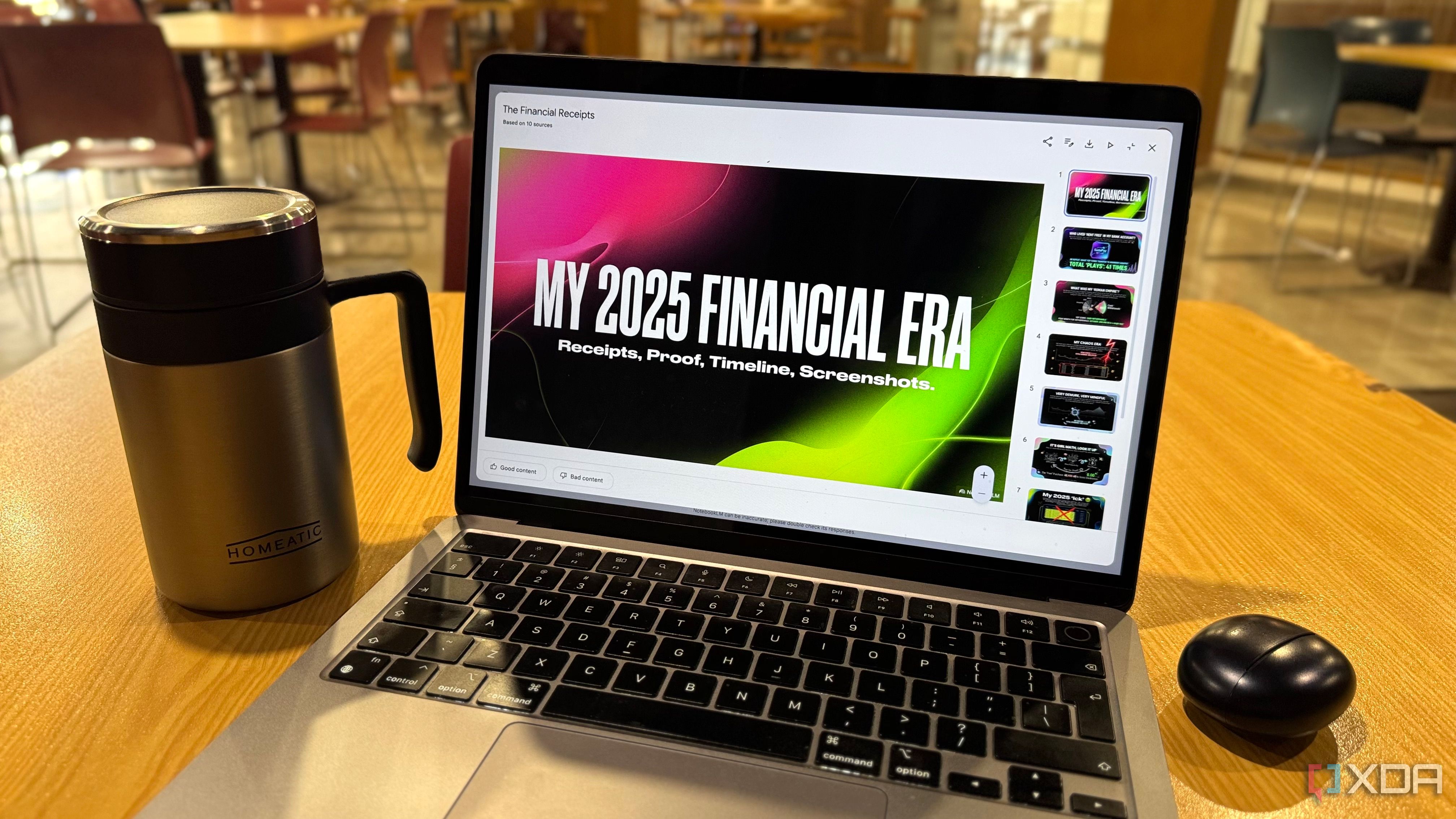 Resumen financiero de NotebookLN