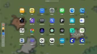 olares os with the app picker open