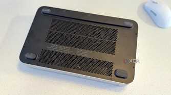 olares one mini PC for AI showing the large bottom vents