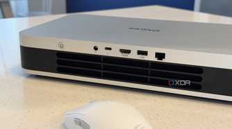 olares one mini PC for AI showing the rear side vents and ports