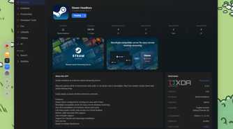 olares os with steam headless docker container shown