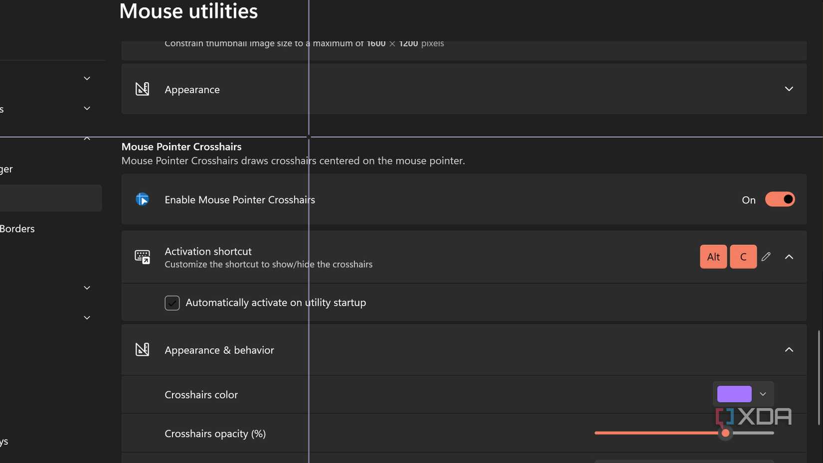 Mouse Utility Control Panel PowerToys Mouse Utilities stopped me from losing my cursor on big monitors