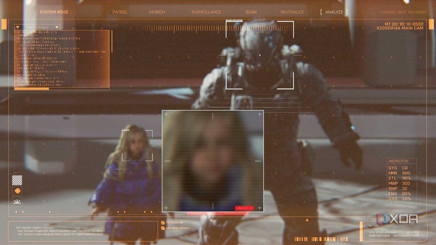 A cutscene from the Pragmata Skethbook demo.
