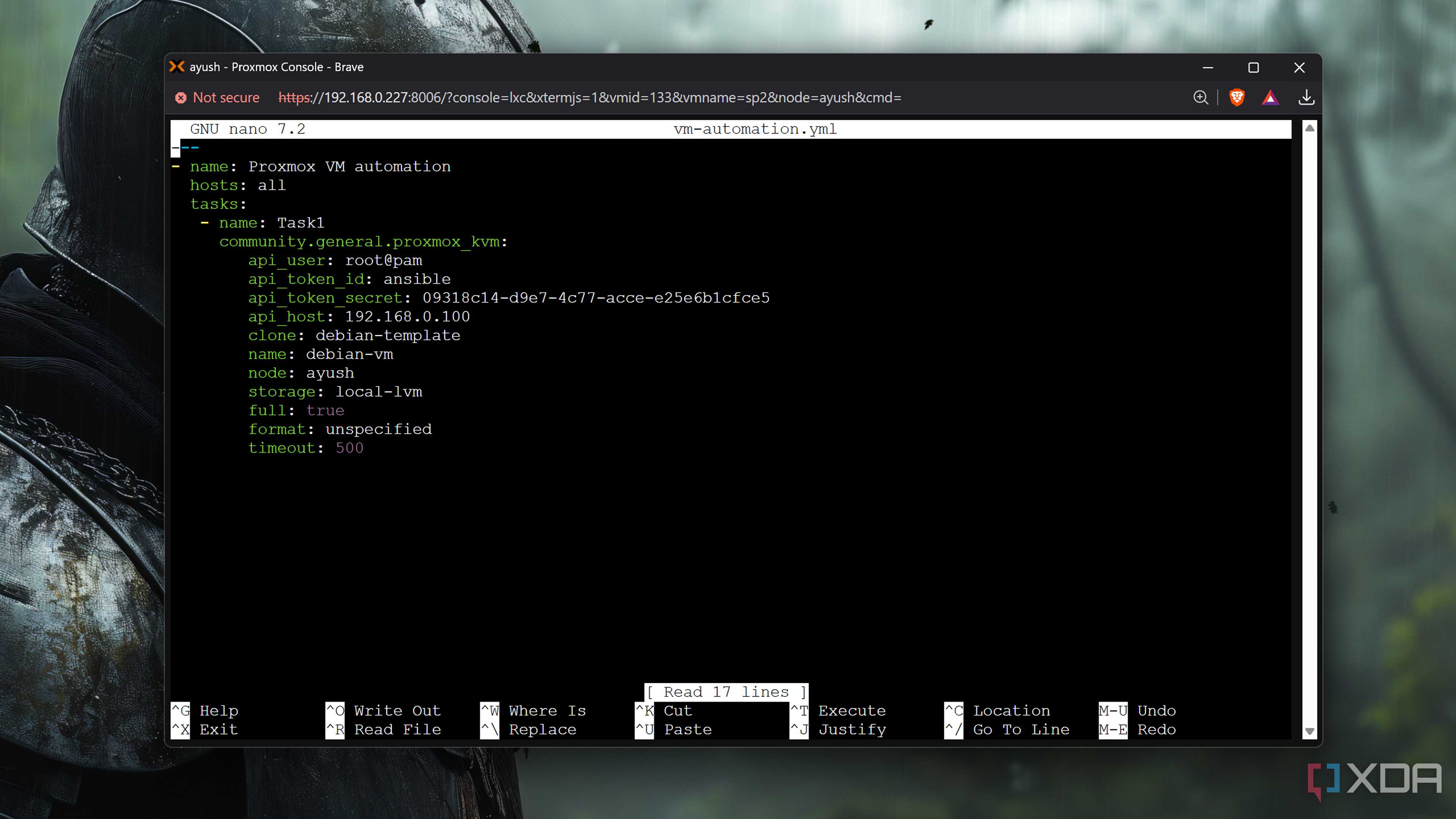 An Ansible playbook for a Proxmox VM