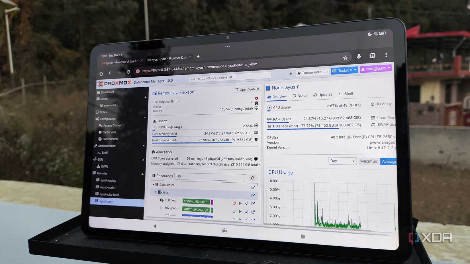 A remote node in Proxmox Datacenter Manager