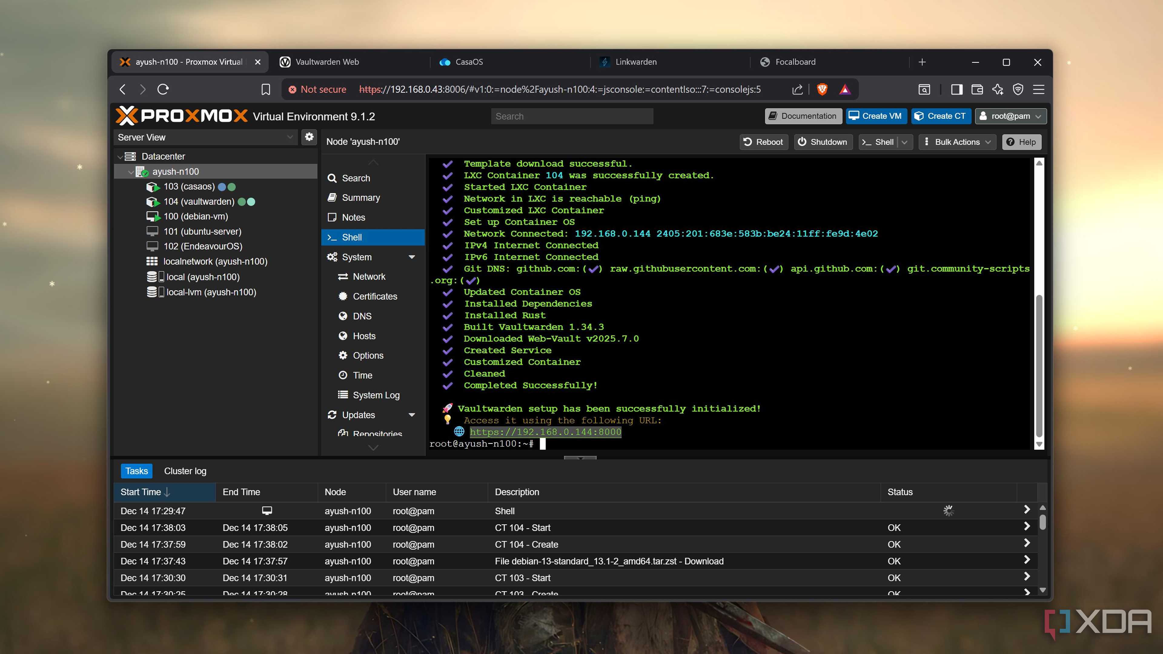 Deploying an LXC on an Intel N100 system