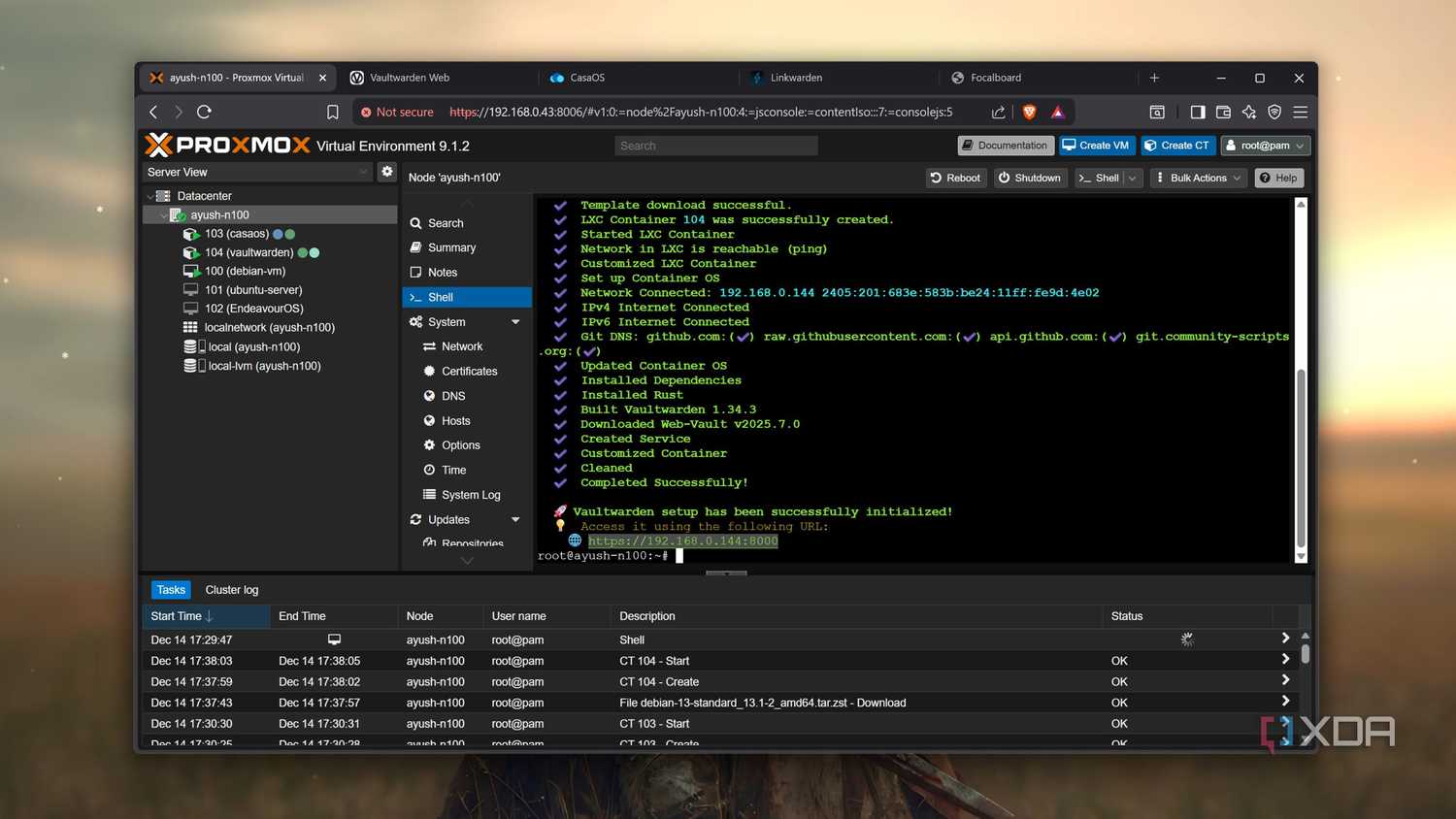 Deploying an LXC on an Intel N100 system