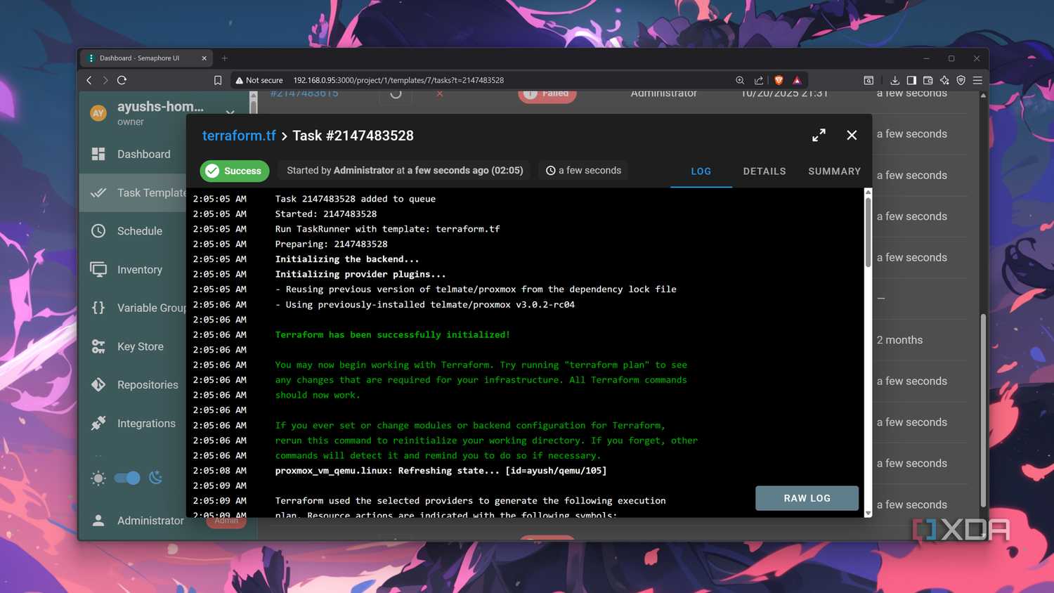 Deploying a Terraform config on Proxmox