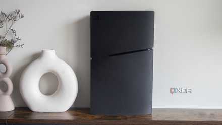 The PlayStation 5 Slim sitting on a table