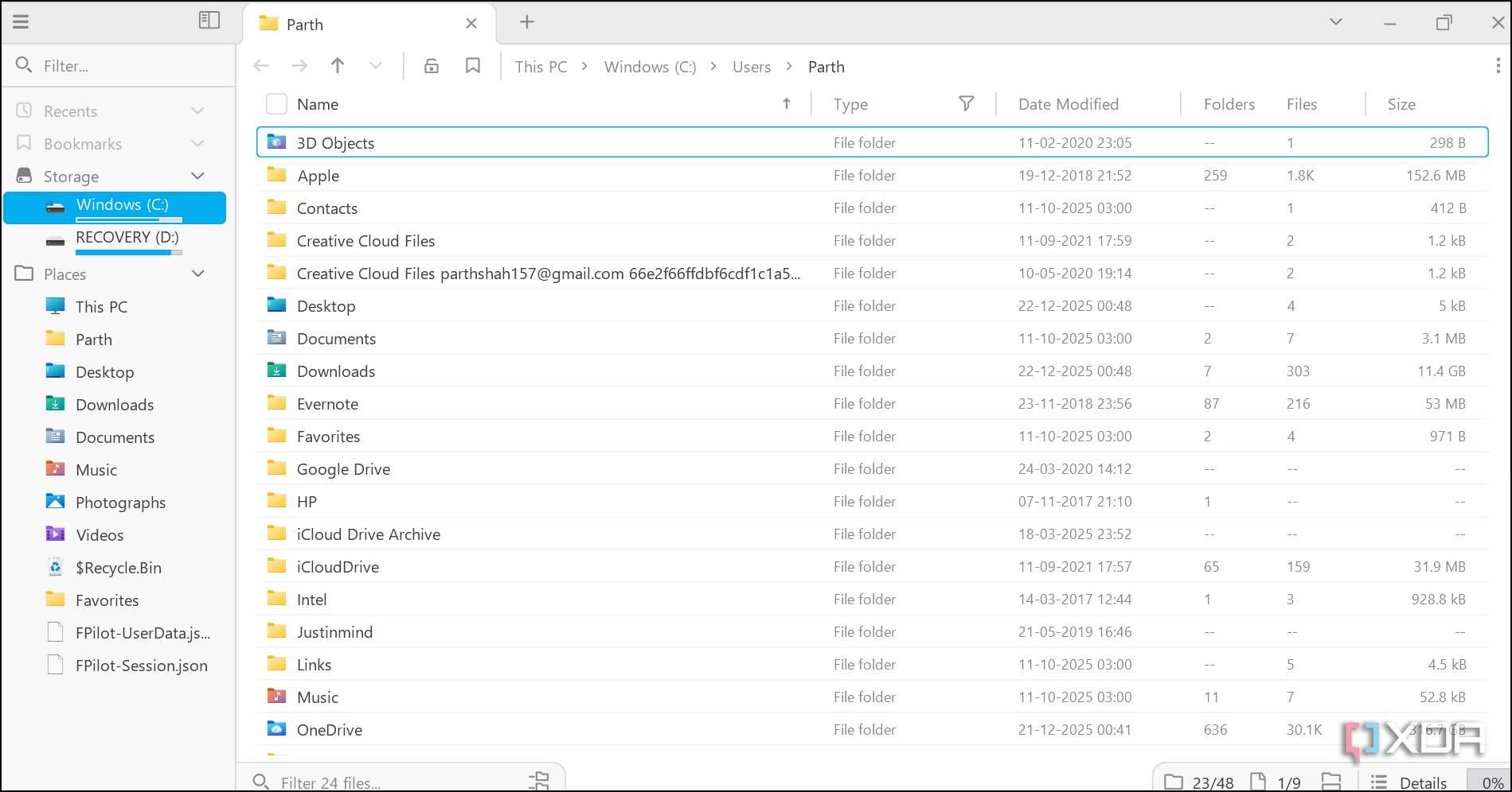 File Exp The Windows File Explorer was slowing me down, so I replaced it with this