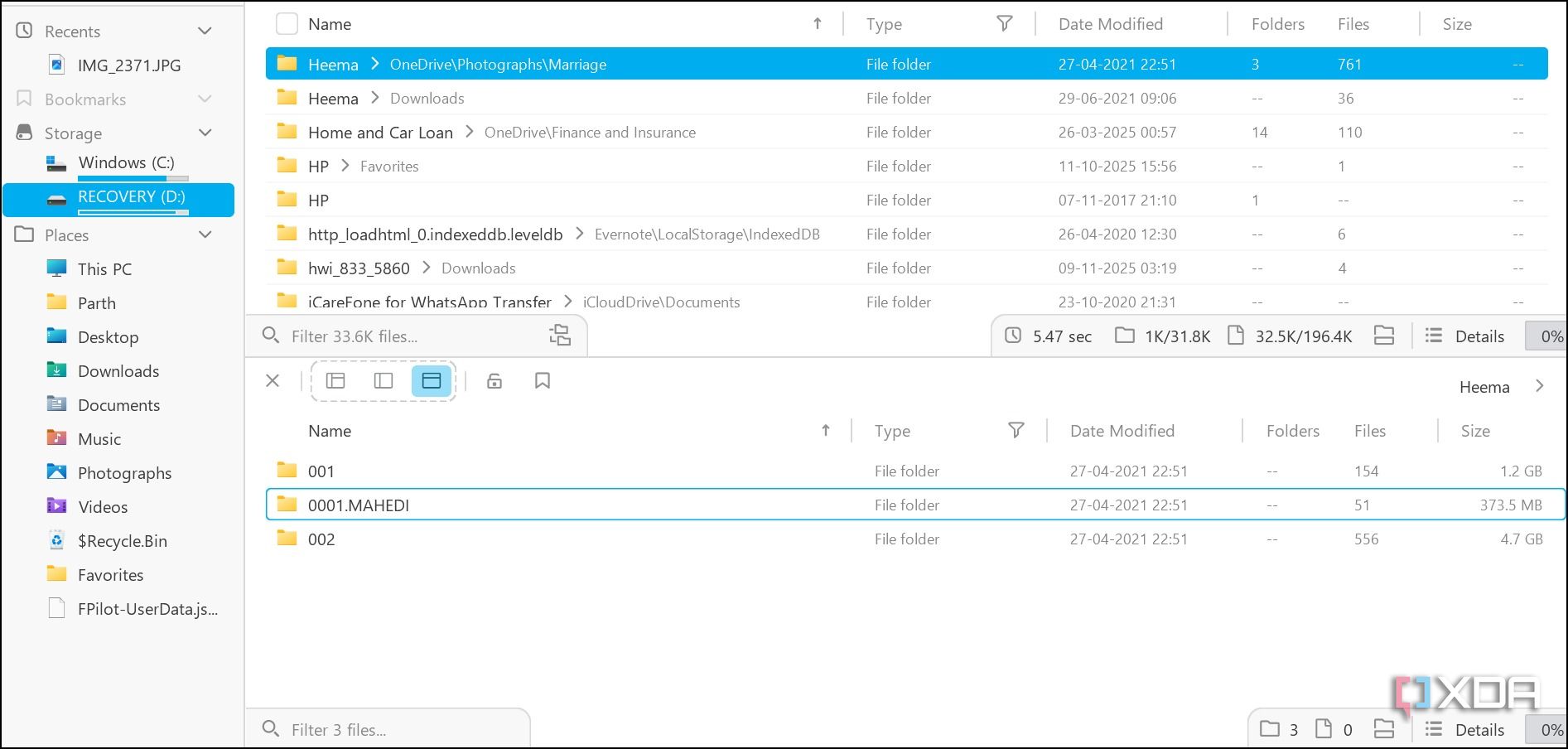 The Windows File Explorer was slowing me down, so I replaced it with this