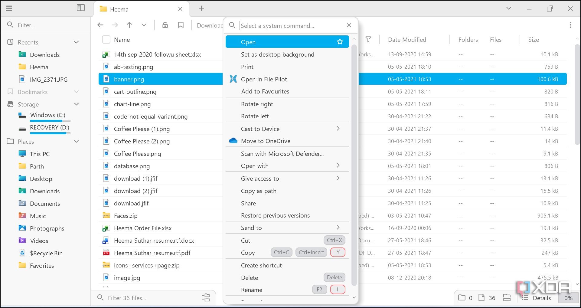 The Windows File Explorer was slowing me down, so I replaced it with this