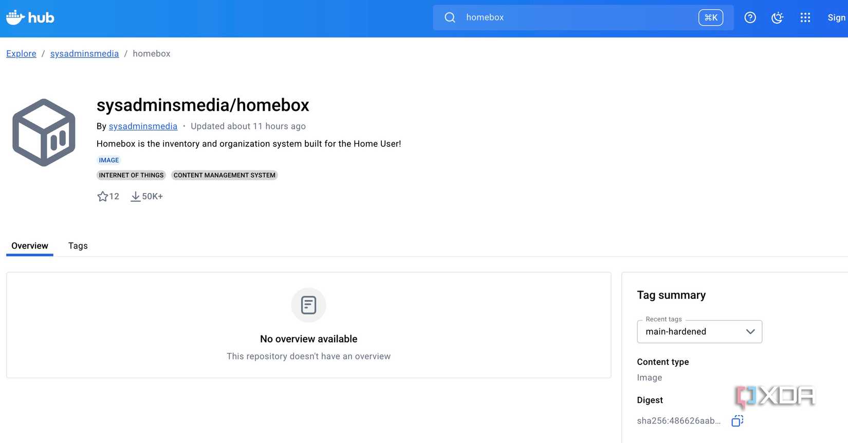 Homebox Docker image