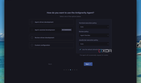 antigravity startup page