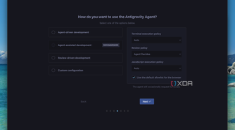 antigravity startup page
