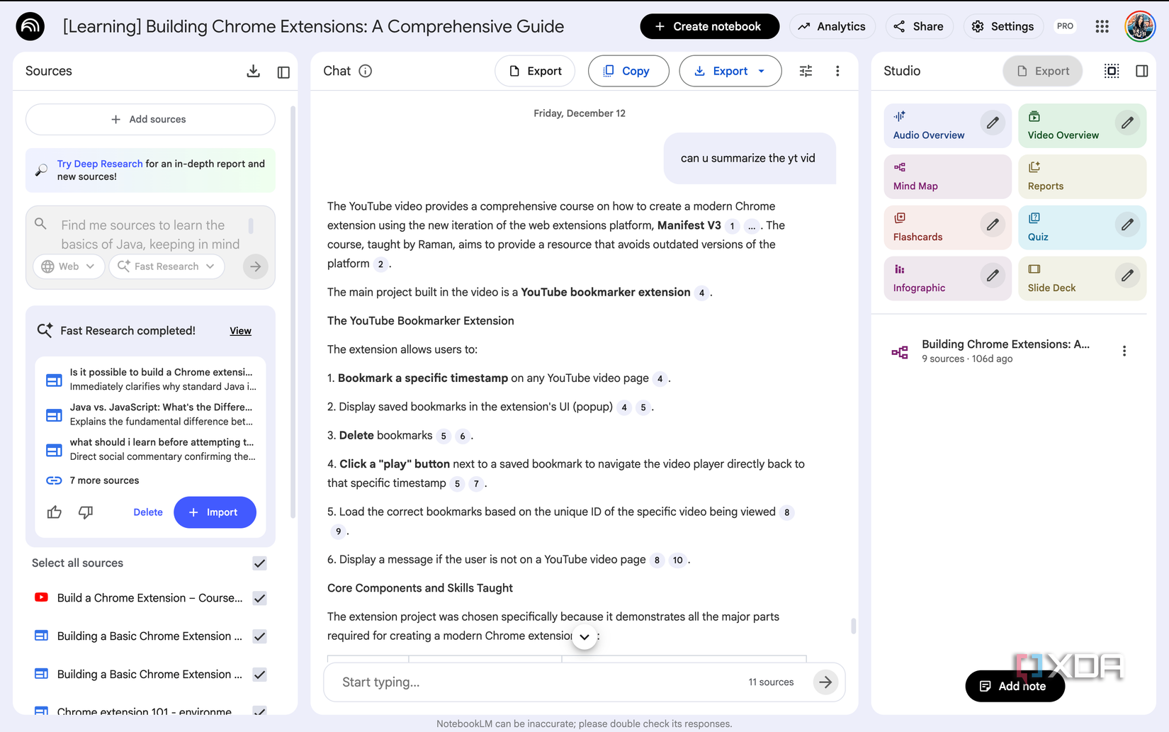 pedirle a notebooklm que resuma un video
