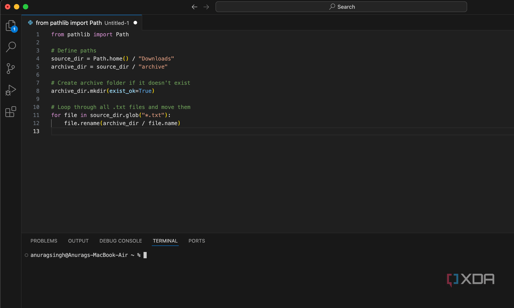 Pathlib en código VS