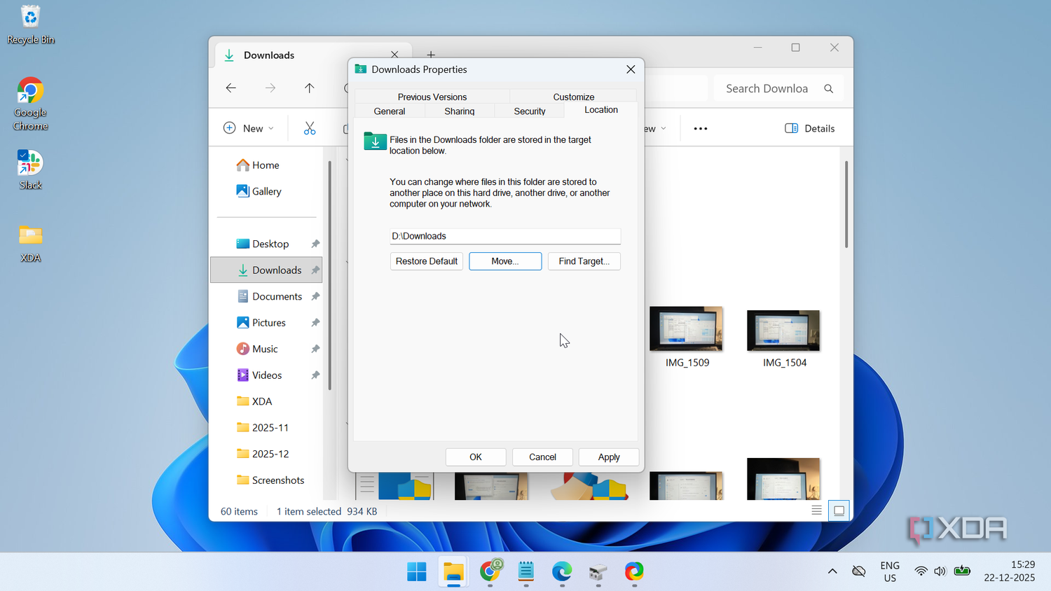 Window Path Download I changed the default Downloads folder and it solved these 3 problems