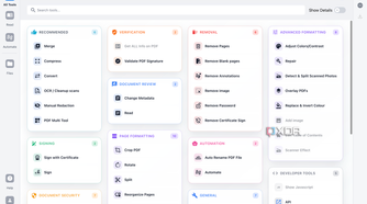 Stirling PDF All Tools section