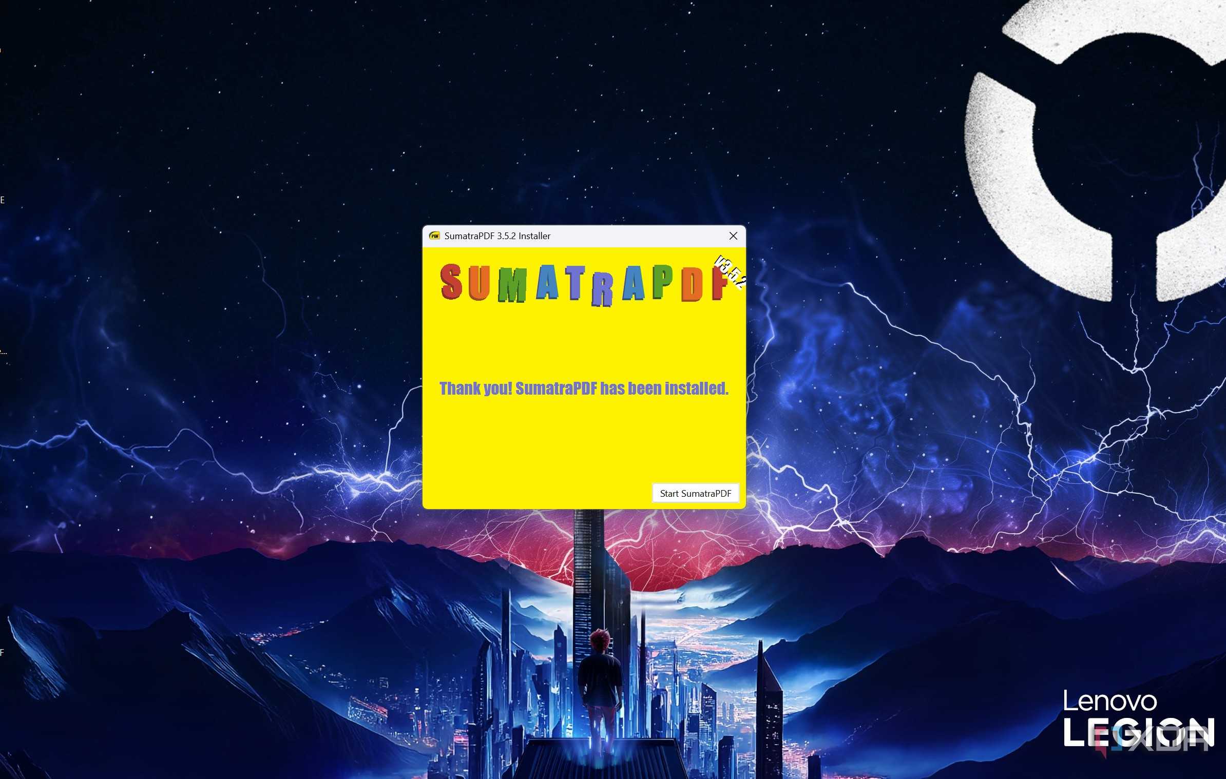 sumatrapdf installed on windows laptop
