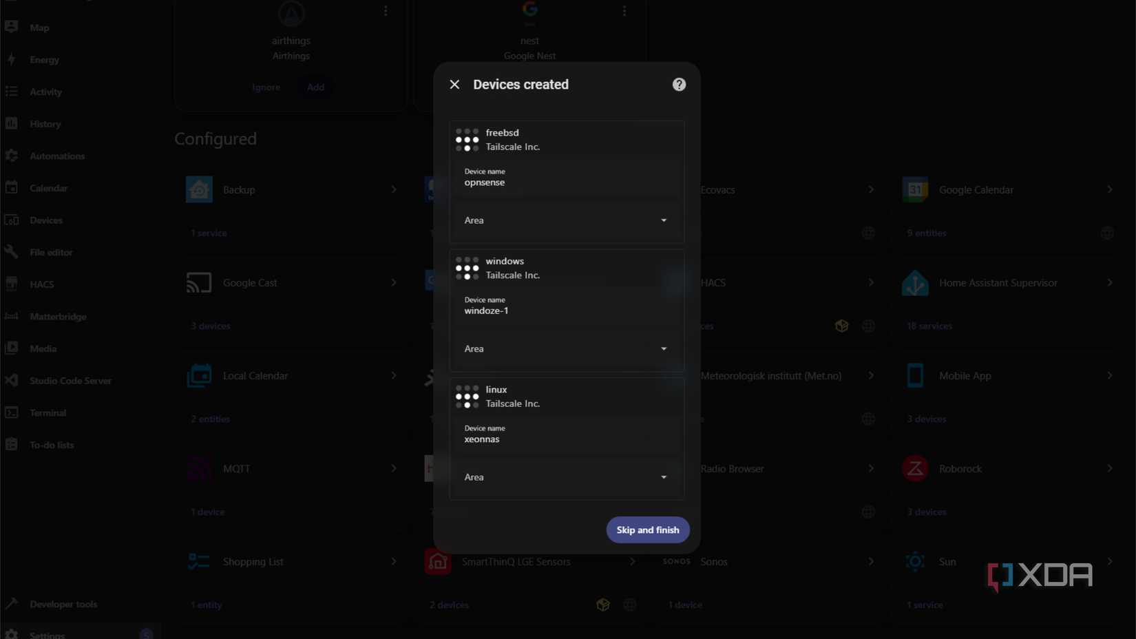 Se agrega integración de escala trasera al asistente doméstico