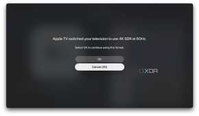 A screenshot of 4K SDR at 60Hz testing on Apple TV 4K