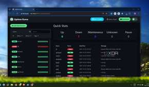 screenshot of uptime kuma dashboard