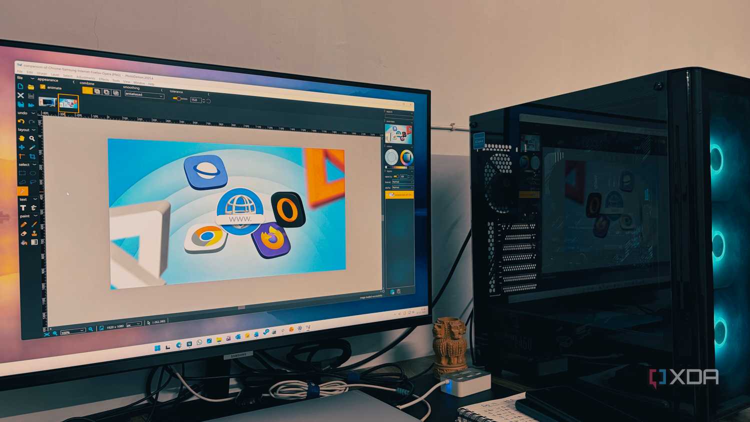 Программа PhotoDemon на экране монитора Интерфейс программы PhotoDemon как альтернатива Photoshop