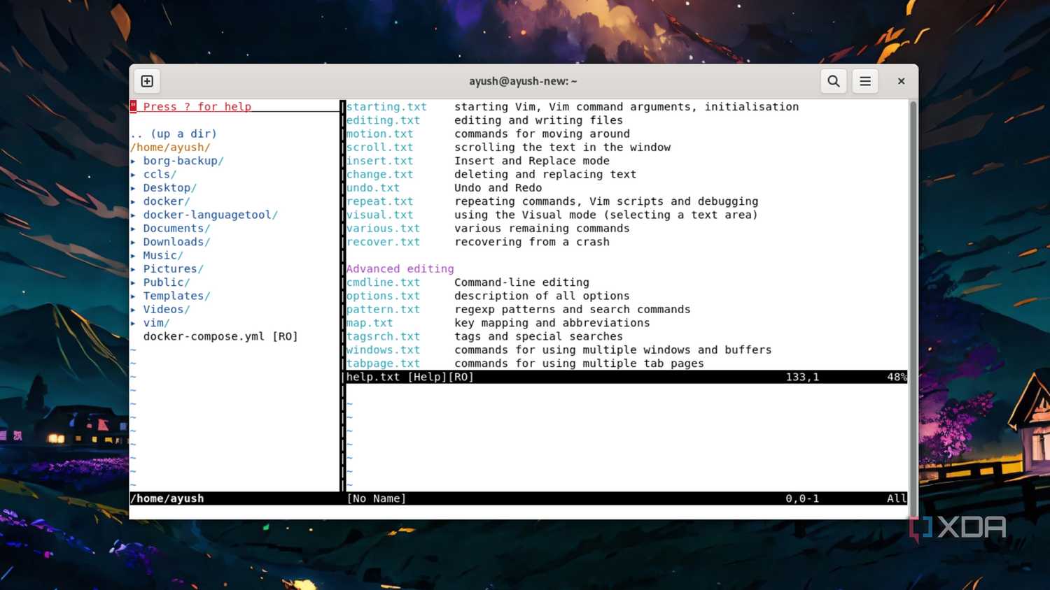 Accessing different file directories using NERDTree