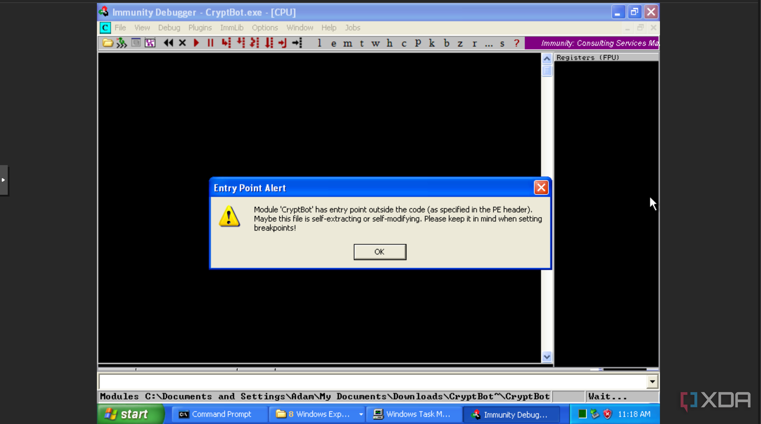 I installed modern malware on Windows XP just to see what would happen