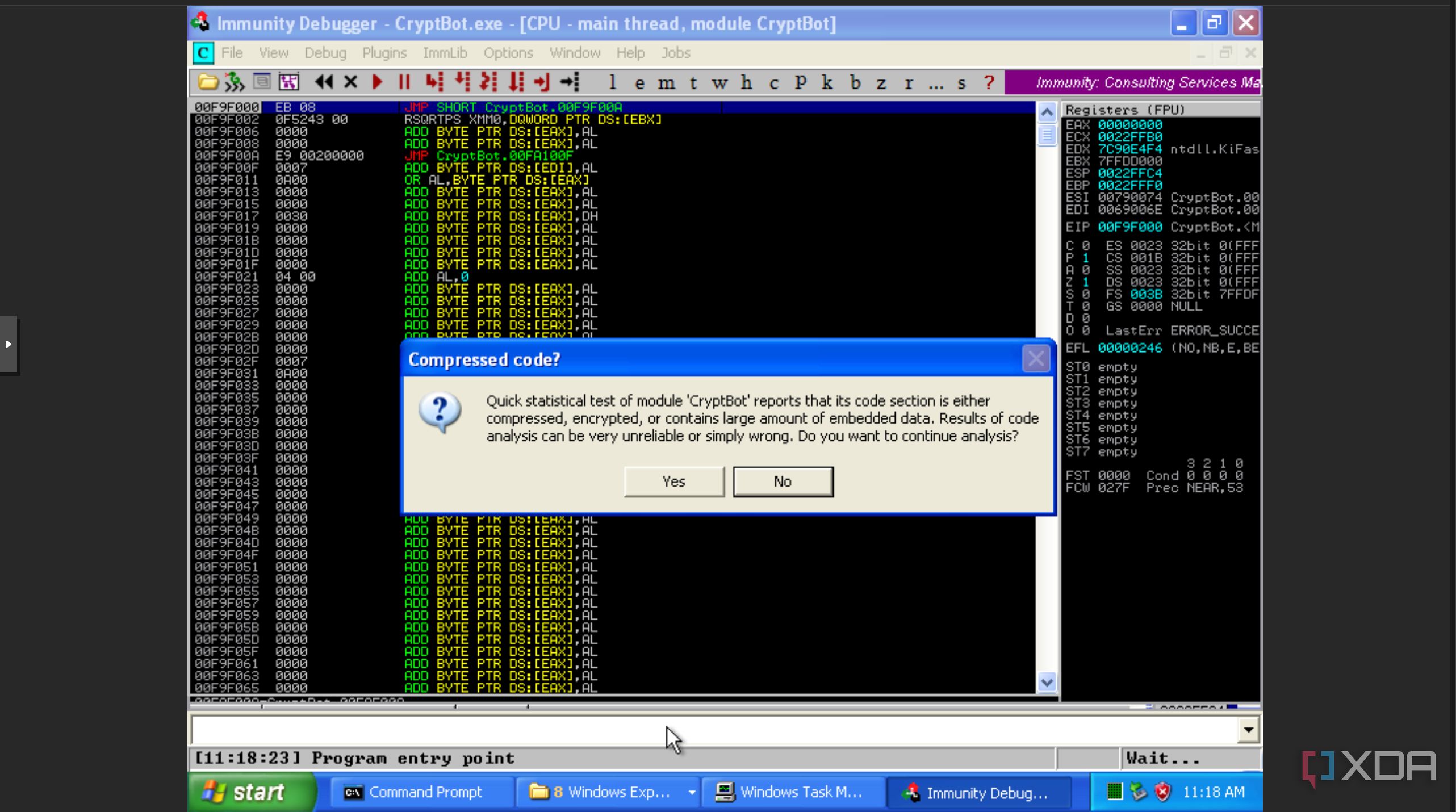 Windows Xp Destruction I installed modern malware on Windows XP just to see what would happen