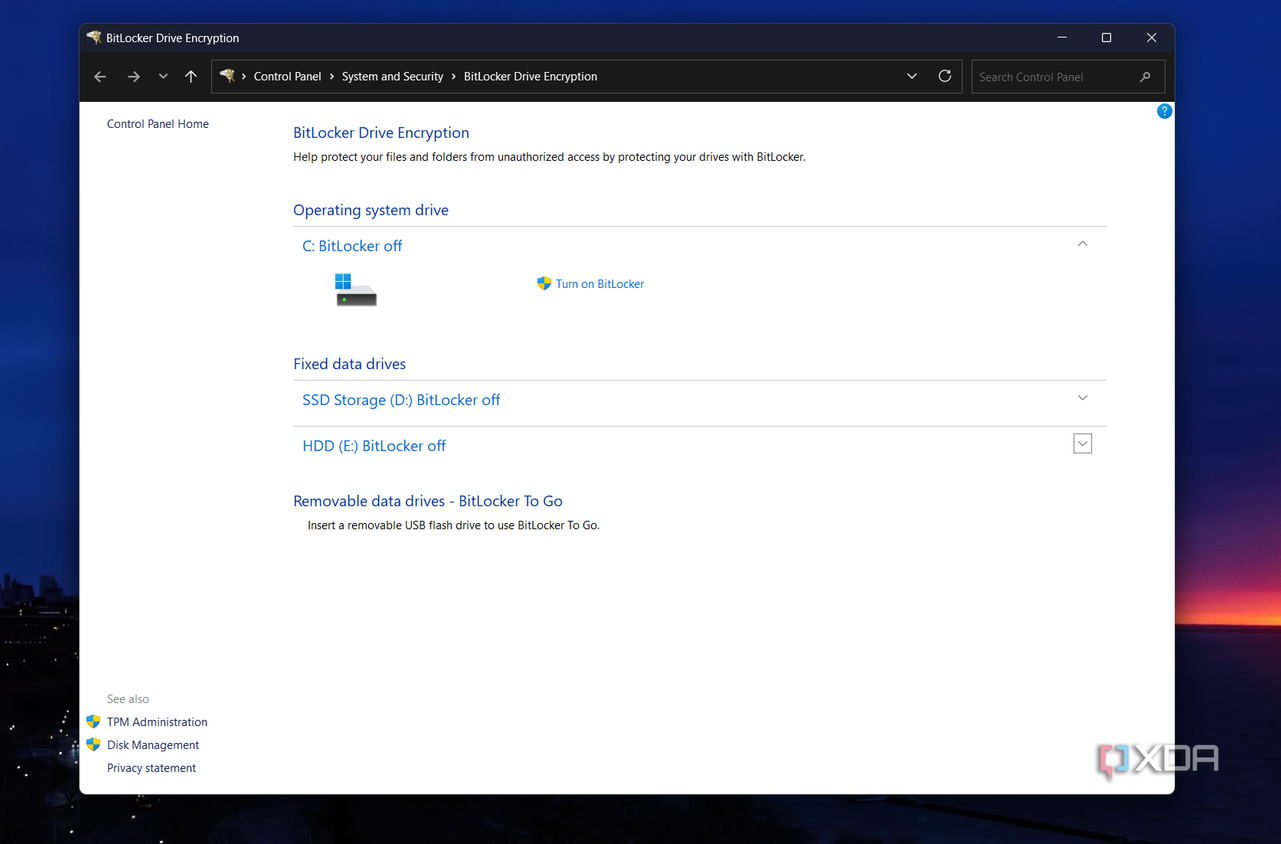 Enable Disk Encryption Using Bitlocker Windows Server Bitlocker is the only drive encryption tool Windows users need