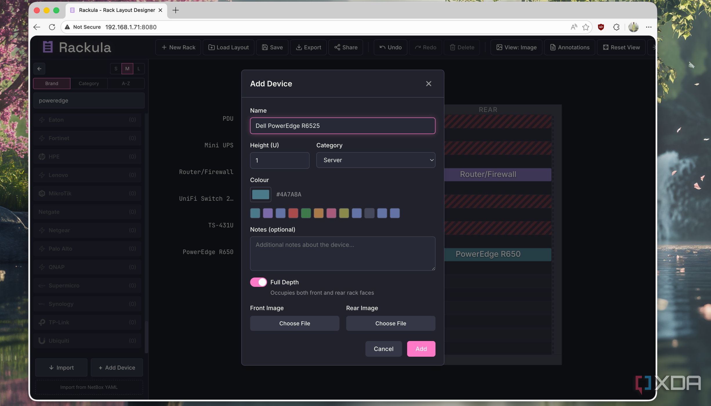 This nifty tool helps me design racks for my home lab