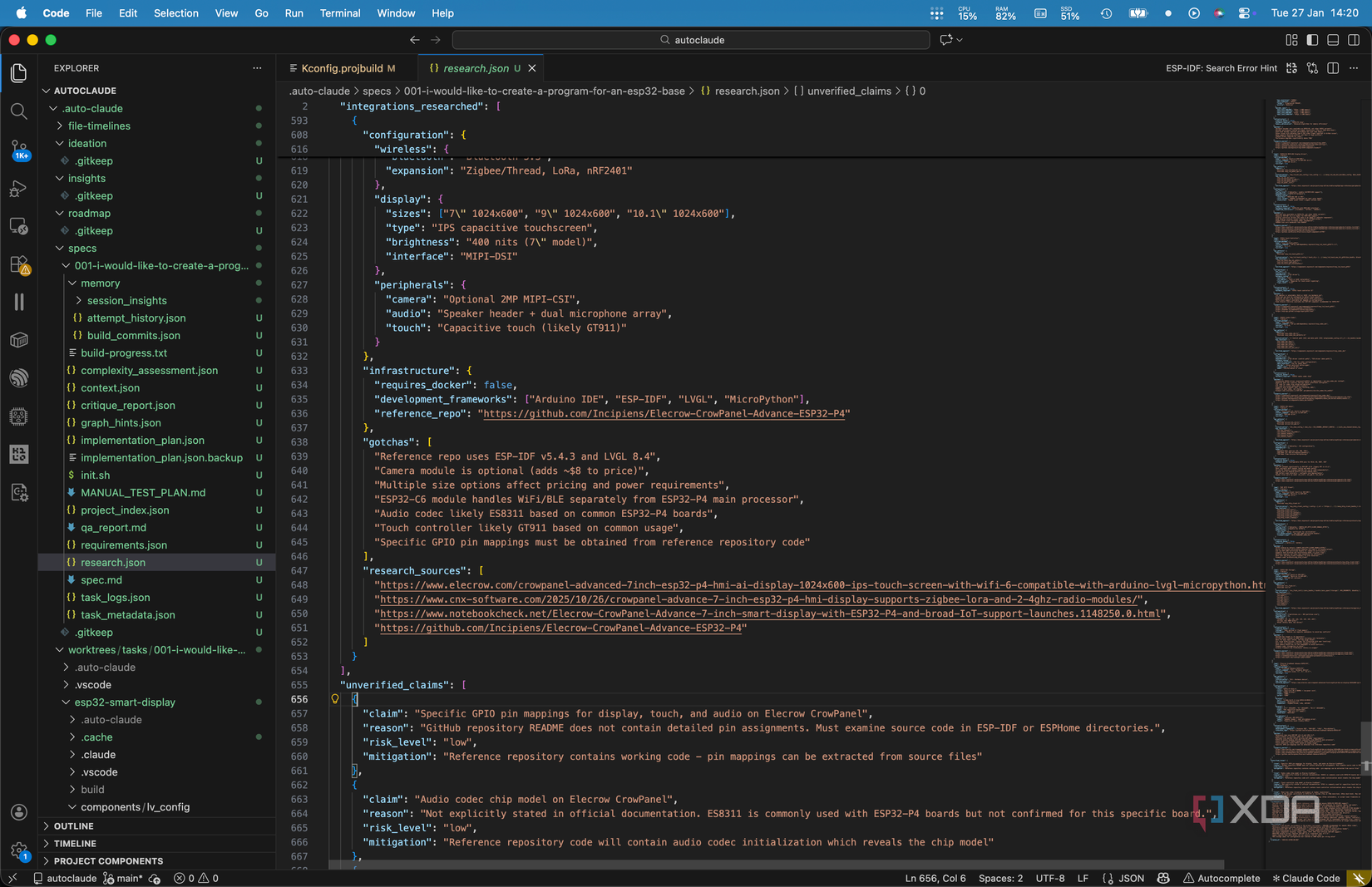 Resultados de la investigación de Auto Claude