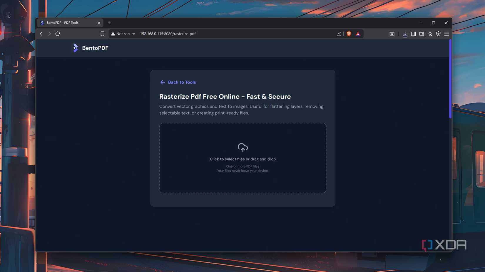 Rasterizar un archivo PDF mediante BentoPDF